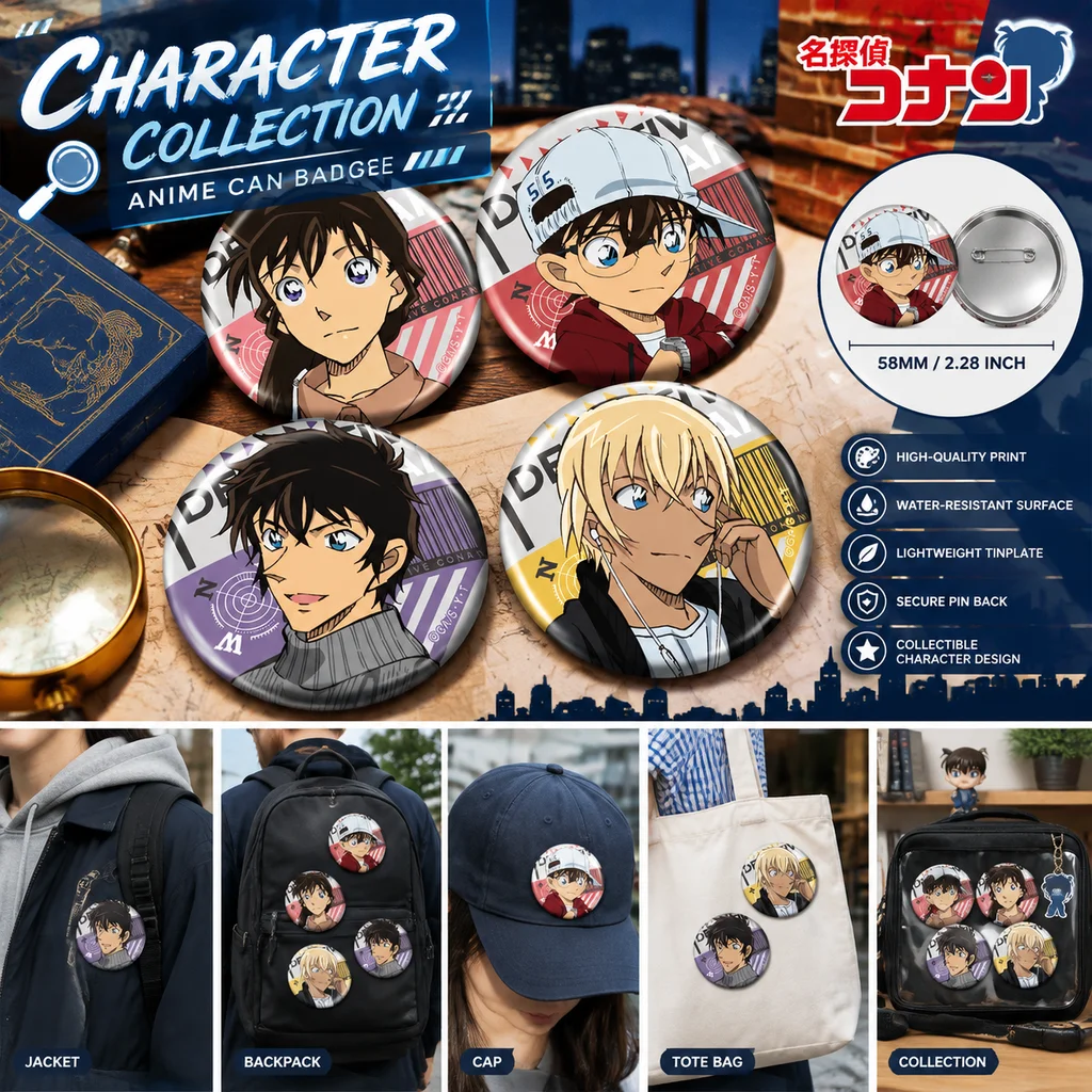 Anime Merchandise In Japanese - Japanisches Detective Conan Merchandise Blechabzeichen Anime